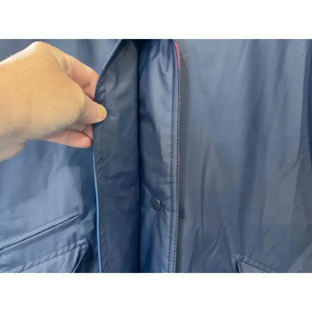 Vintage‎ Weather Protection Long Trench Coat Women's L Polyester Plaid Liner